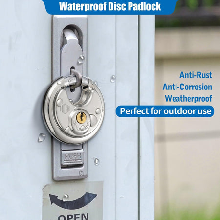HOX Keyed-Alike Disc Padlock, Hardened Steel Shackle, 4-Pack feature image 5