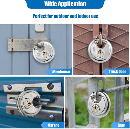HOX Keyed-Alike Disc Padlock, Hardened Steel Shackle, 6-Pack feature image 7