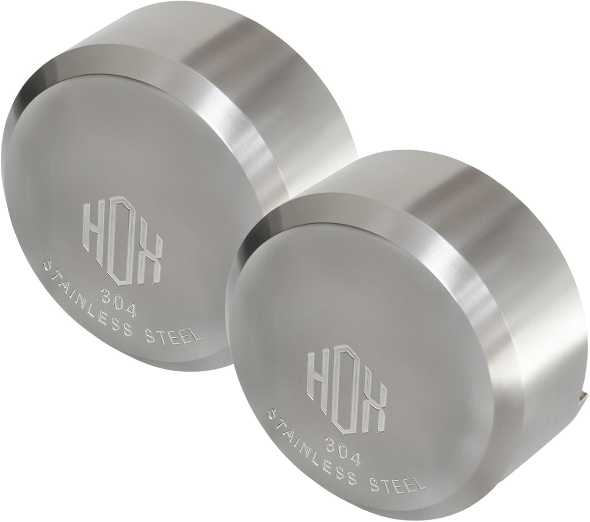 HOX Stainless Steel Puck Lock, Hidden Shackle Padlock, Keyed Alike, 2-Pack