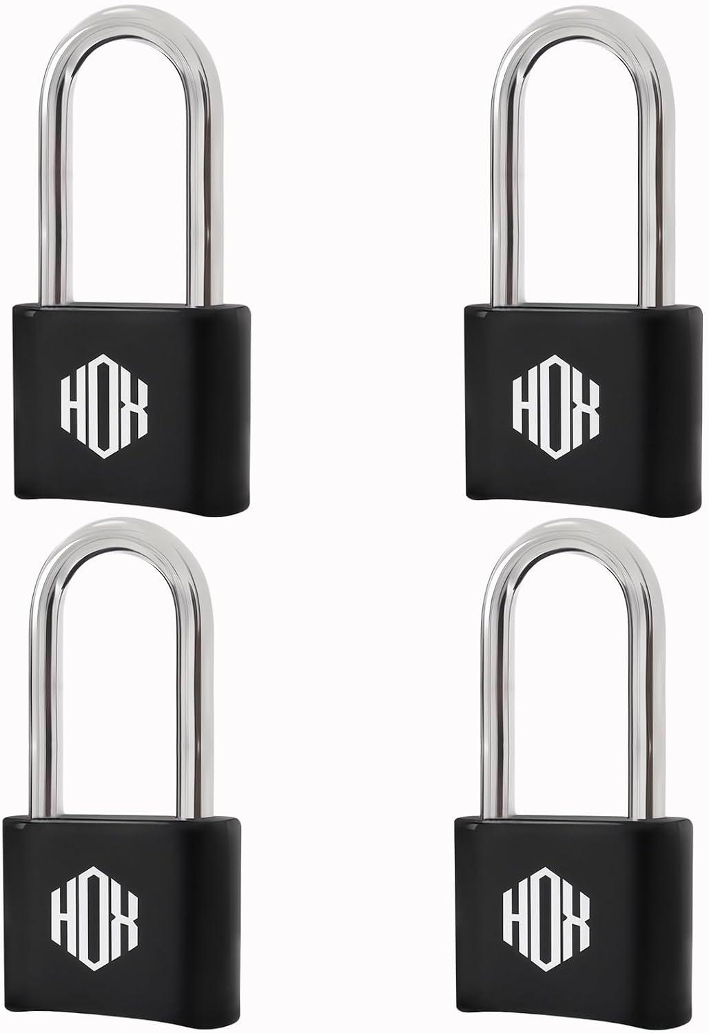 HOX 4 Digit Combination Lock, Heavy Duty Outdoor Padlock, 4-Pack – product image 1