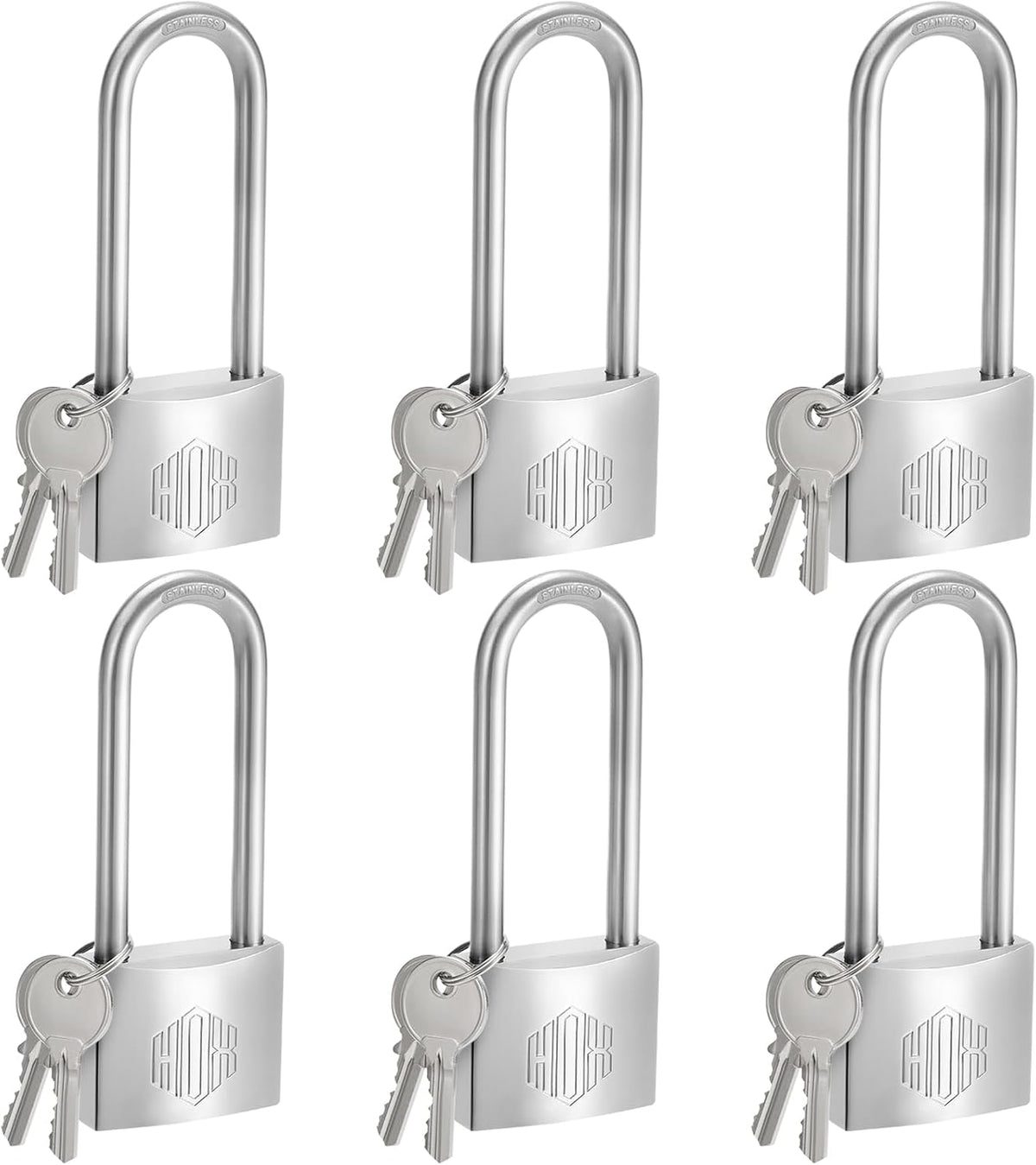 HOX Marine-Grade Rustproof Padlock, Keyed-Alike, 2.5-Inch Long Shackle