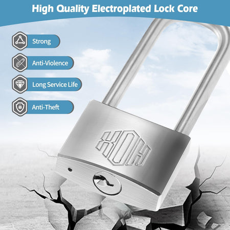 HOX Marine-Grade Rustproof Padlock, Keyed-Alike, 2.5-Inch Long Shackle feature image 4