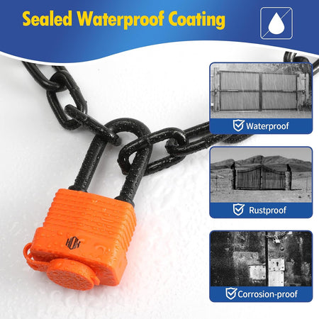 HOX Weather Resistant 40mm Padlock, 2-Inch Stainless Steel Shackle, 6-Pack feature image 4